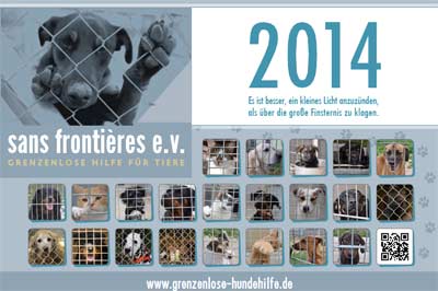 sans frontires Kalender 2014