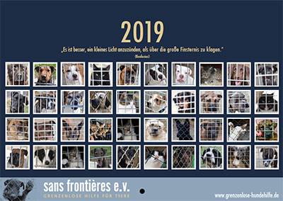 sans frontières Kalender 2019